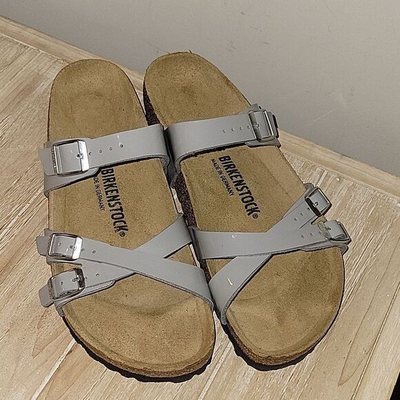 Birkenstock Franca Patent Alloy Sandals Size 42  11 - Picture 1 of 11